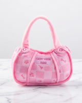 Haute Diggity Dog Pink Checker Chewy Vuiton Handbag Plush Dog Toy