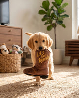 Haute Diggity Dog Brown Cowboy Boot Plush Dog Toy
