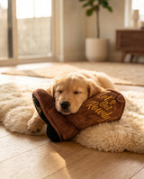 Haute Diggity Dog Brown Cowboy Boot Plush Dog Toy