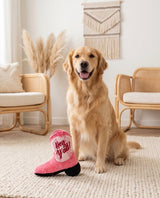 Haute Diggity Dog Pink Cowgirl Boot Plush Dog Toy