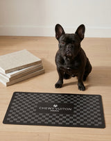 Haute Diggity Dog Black Checker Chewy Vuiton Placemat