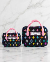 Haute Diggity Dog Black Monogram Chewy Vuiton Handbag Plush Dog Toy
