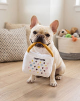 Haute Diggity Dog White Chewy Vuiton Handbag Plush Dog Toy