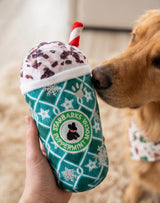 Haute Diggity Dog Starbarks Puppermint Mocha - Green Stars Cup Plush Dog Toy