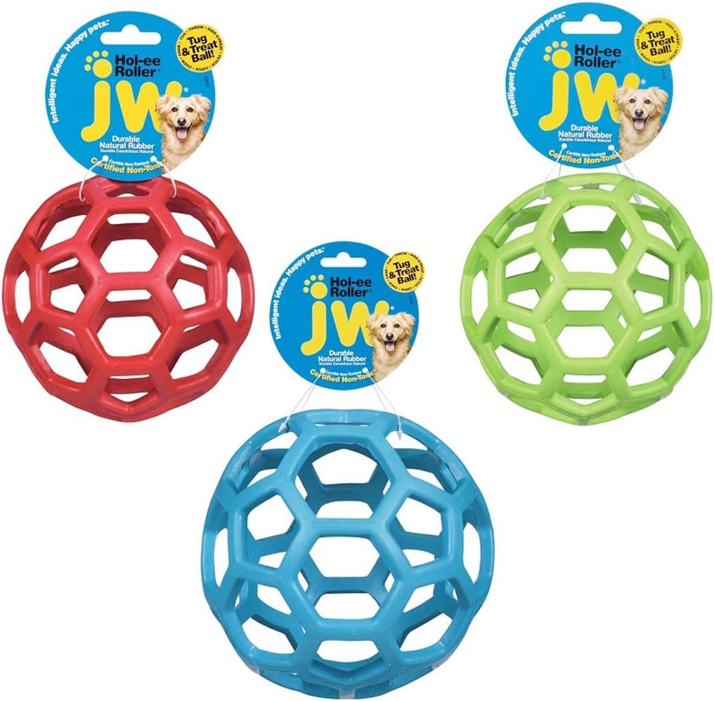 JW Pet Hol-ee Roller Ball Dog Toy (Various Sizes & Colors Available)