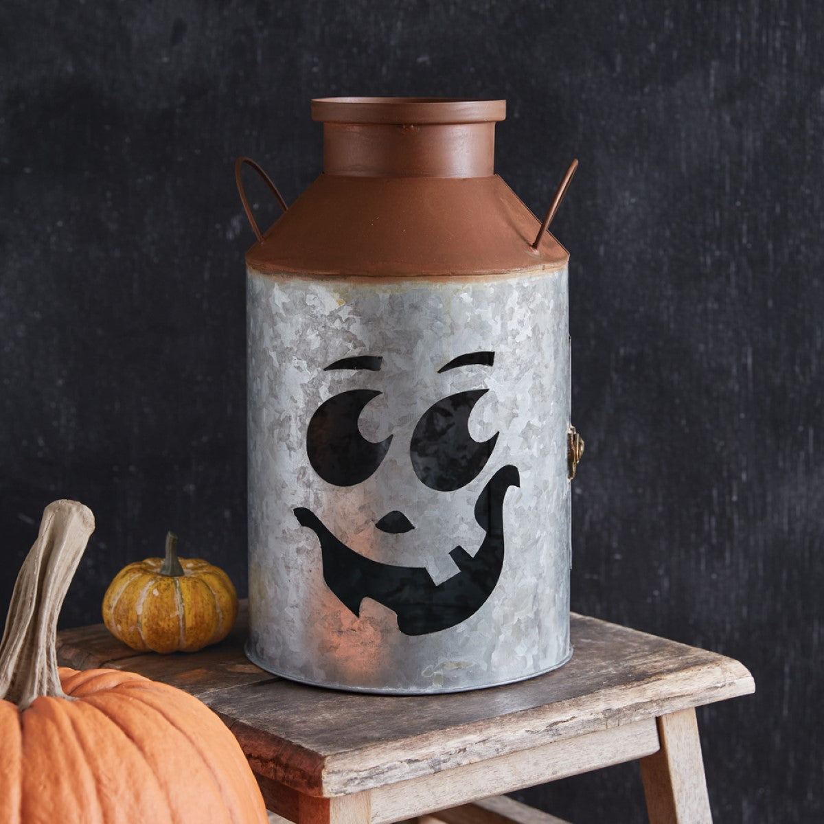 Jack-O-Lantern Milk Can Luminary By CTW Home Collection