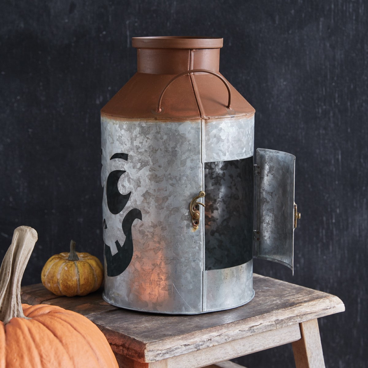 Jack-O-Lantern Milk Can Luminary By CTW Home Collection