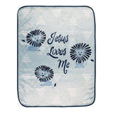 Jesus Loves Me Lion Throw Blanket 30" x 40" By Martha Collins