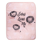 Jesus Loves Me Lion Throw Blanket 30" x 40" By Martha Collins