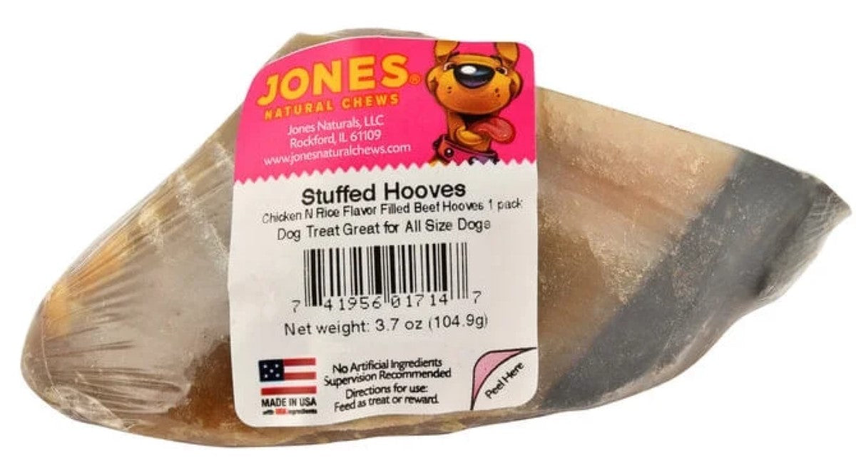 Jones Stuffed Hoof Chicken and Rice Dog Treat Bone