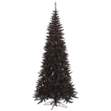 Vickerman Black Fir Slim Artificial Christmas Tree, 4.5', Unlit