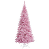 Vickerman Pink Fir Slim Artificial Christmas Tree, 4.5', Unlit