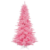 Vickerman Pink Fir Artificial Christmas Tree, 4.5', Pink Mini Light