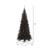 Vickerman Black Fir Slim Artificial Christmas Tree