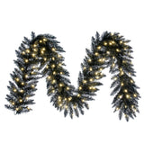 Vickerman Black Fir Artificial Garland, Warm White Mini Light