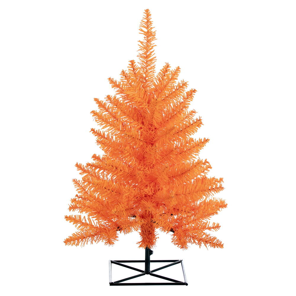 Vickerman Orange Fir Artificial Halloween Tree, 2' x 20", Unlit