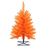 Vickerman Orange Fir Artificial Halloween Tree, Unlit