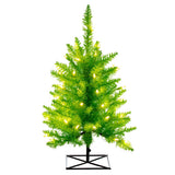 Vickerman Lime Fir Artificial Halloween Tree, Pre-Lit Lime Mini Light