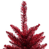 Vickerman Red Tinsel Fir Artificial Christmas Tree