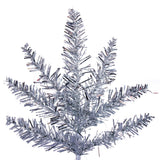 Vickerman Silver Tinsel Fir Artificial Christmas Tree