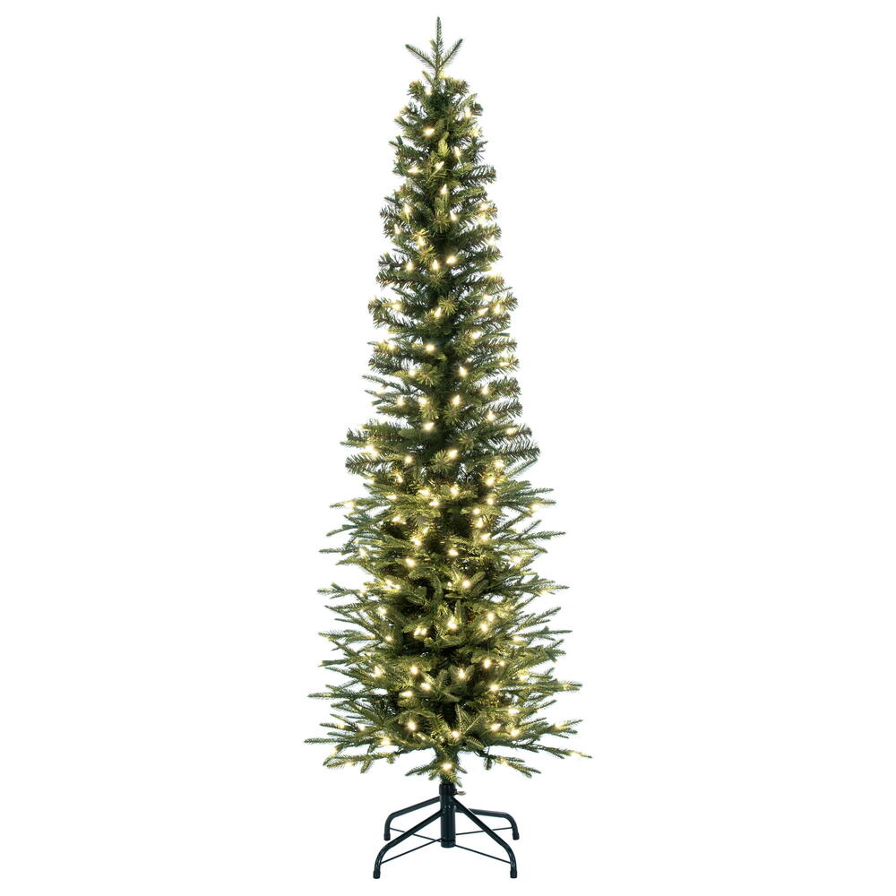 Vickerman Bixley Fir Christmas Artificial Tree, 3.5', Warm White Mini Light