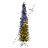 Vickerman Bixley Fir Christmas Artificial Tree, 4.5' x 23", Color Changing 3mm LED