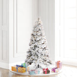 Vickerman Flocked Atka Pine Artificial Christmas Tree 3MM Warm White