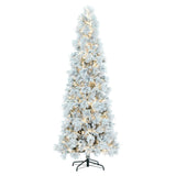Vickerman Flocked Atka Pine Artificial Christmas Tree 3MM Warm White, 5' x 26"