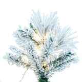 Vickerman Flocked Atka Pine Artificial Christmas Tree 3MM Warm White