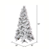 Vickerman Flocked Atka Slim Pine Artificial Christmas Tree