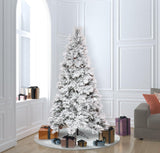 Vickerman Flocked Atka Slim Pine Artificial Christmas Tree