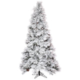 Vickerman Flocked Atka Slim Pine Artificial Christmas Tree, 4.5', Unlit