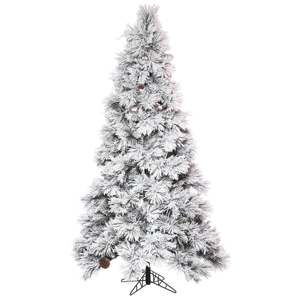 Vickerman Vickerman Flocked Atka Slim Pine Artificial Christmas Tree (Multiple Sizes Available)