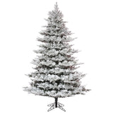 Vickerman Flocked Kiana Pine Full Artificial Christmas Tree, 6.5', Unlit
