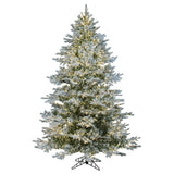 Vickerman Flocked Kiana Pine Full Artificial Christmas Tree, 6.5', Warm White 3mm LED