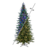 Vickerman Balsam Spruce Slim Artificial Christmas Tree, 4.5', Color Changing LED