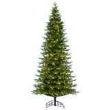 Vickerman Balsam Spruce Slim Artificial Christmas Tree, 3', Warm White 3mm LED