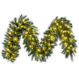 Vickerman Brighton Pine Artificial Garland, 9' x 18", Warm White Mini Light