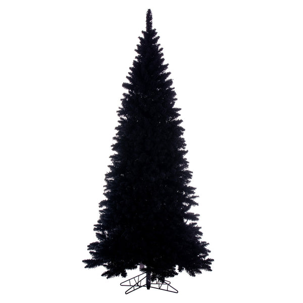 Vickerman Vickerman Flocked Black Slim Fir Artificial Halloween Tree (Multiple Sizes Available)
