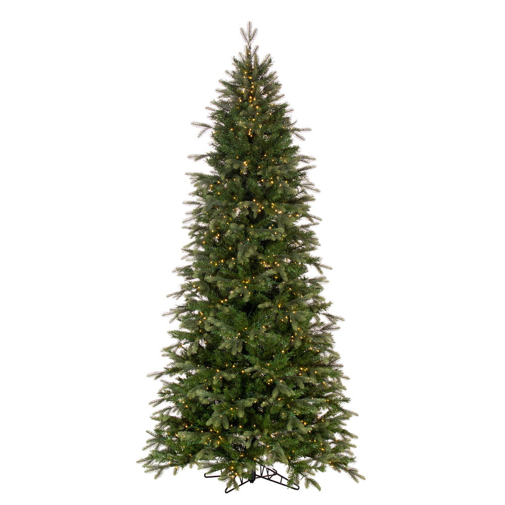 Vickerman Artificial Slim Douglas Fir Christmas Tree, Pre-Lit Warm White LED Lights