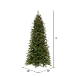 Vickerman Artificial Slim Douglas Fir Christmas Tree dimensions diagram