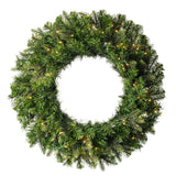 Vickerman Artificial Douglas Fir Wreath, 24", Warm White Mini Light