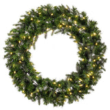 Vickerman Artificial Douglas Fir Wreath, 36", Warm White Mini Light