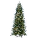 Vickerman Artificial Frosted Slim Douglas Fir Christmas Tree, 5.5' x 36", Warm White 3mm LED