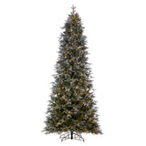 Vickerman Artificial Frosted Slim Douglas Fir Christmas Tree, 5.5' x 36", Warm White Mini Light