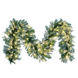 Vickerman Artificial Frosted Douglas Fir Garland, Warm White Mini Light