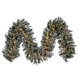 Vickerman Artificial Frosted Douglas Fir Garland, Warm White 3mm LED