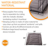K&H Pet Products Mother's Heartbeat Crate Pad - Puppy Medium Large / Water-Resistant / Gray