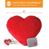 K&H Pet Products Mother's Heartbeat Plush Dog Pillow - Heart, Red / Small