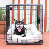 K&H Pet Products Deluxe Bolster Dog Crate Pad - Medium / Natural